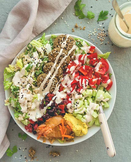 Baked Falafel Buddha Bowl