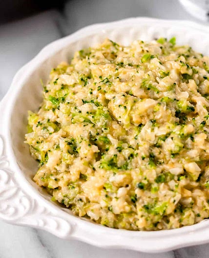 Cheesy Broccoli Cauliflower Rice