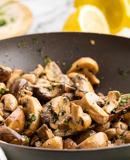 Garlic Herb Mushrooms (Cowboy Butter)