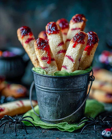 Scary Bloody Finger Cookies