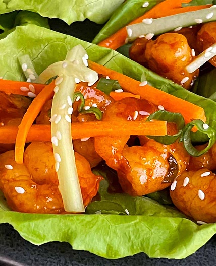 Gochujang Shrimp Lettuce Wraps Recipe