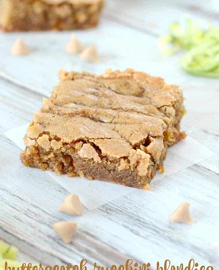 Chewy Butterscotch Zucchini Blondies