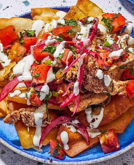 Mediterranean Chicken Nachos