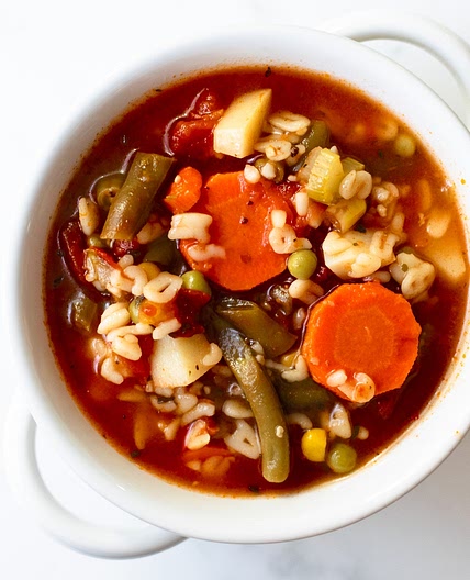 Homemade Alphabet Vegetable Soup
