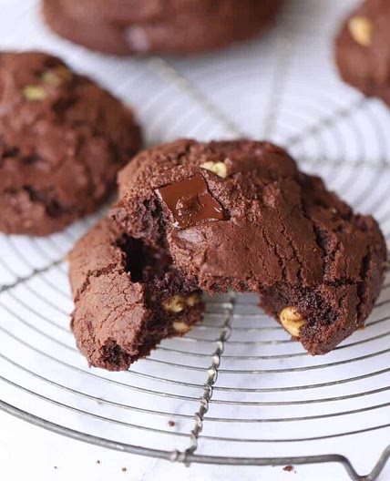 Double Chocolate Chunk Cookies