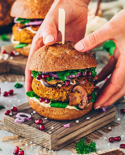 Veggie Burger mit Kürbis