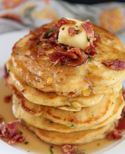 Bacon and Corn Pancakes