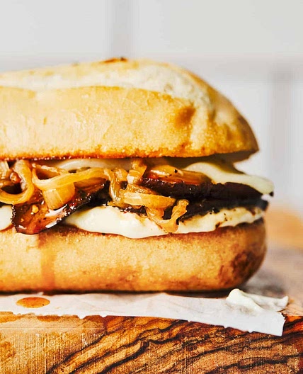 Portobello French Dip with Horseradish Aioli