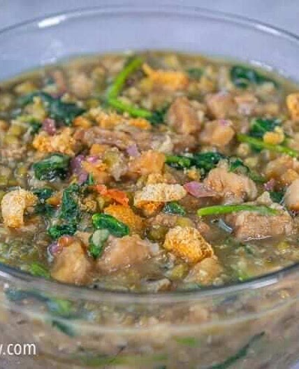 Pork Monggo with Kangkong Recipe