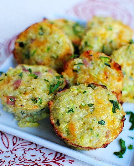 Mini Ham and Cheese Quinoa Cups Recipe
