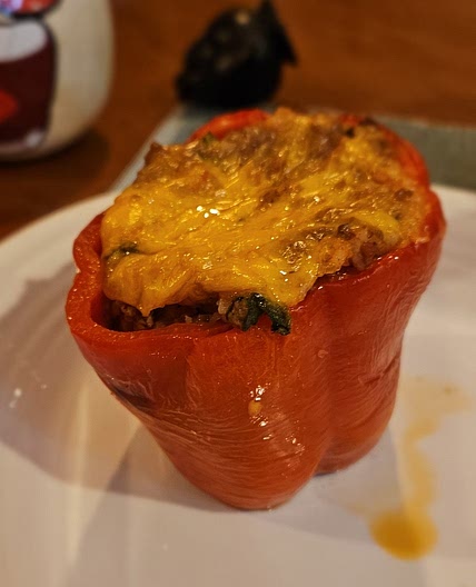 Stuffed Bell Peppers with Beef & Rice