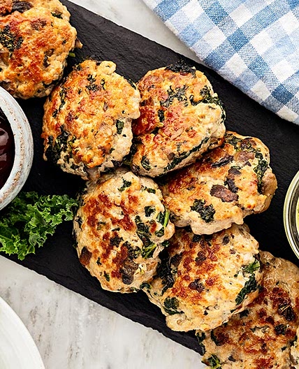 Kale & Mushroom Sausage Patties