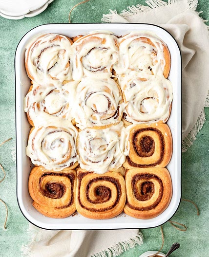 Brown Butter Eggnog Cinnamon Rolls