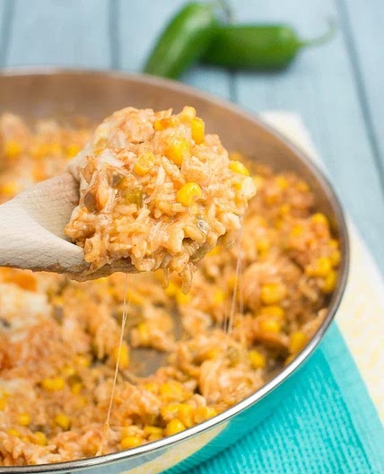 Canned Chicken Enchilada Skillet Casserole