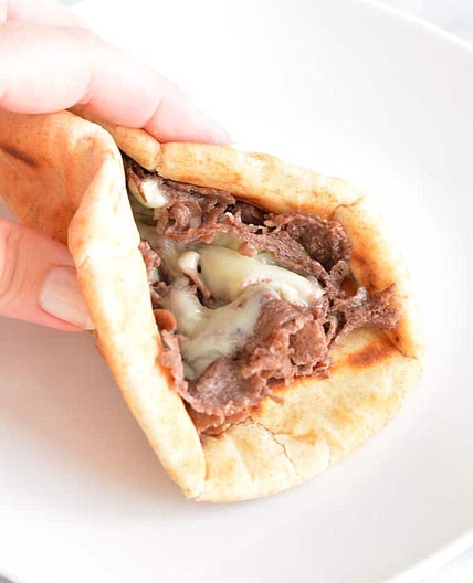 Philly Cheese Steak Pita Sandwich