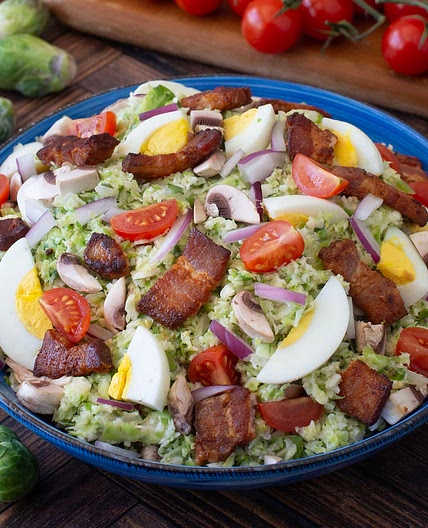 Shaved Brussels Sprouts Salad with Bacon Recipe