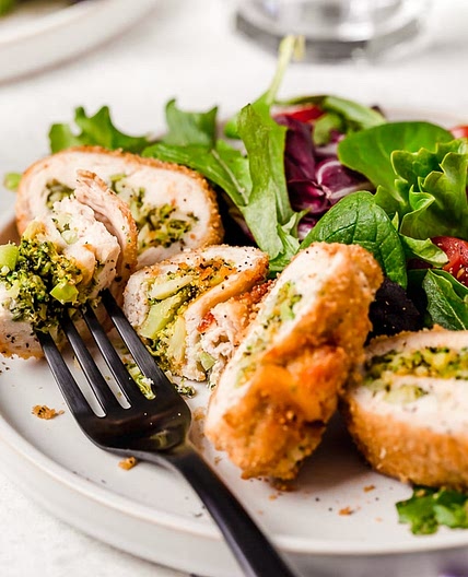 Chicken Roll Ups with Broccoli and Cheese