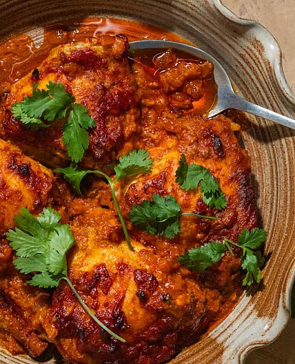 Baked Chicken Curry (Tangy & Spicy!)