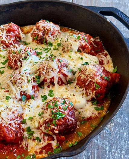 Smoked Meatballs with Burrata Cheese