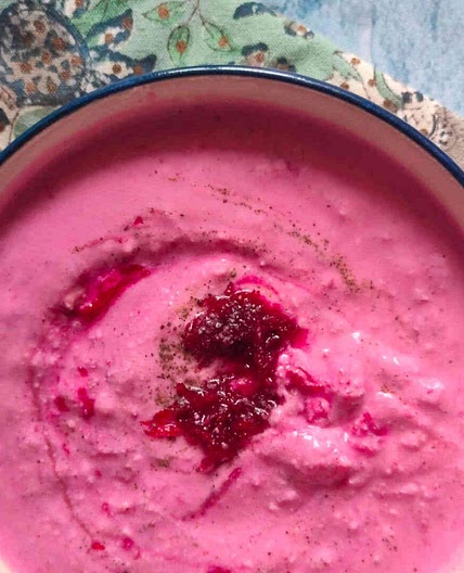 Beetroot Raita Recipe {Indian Yogurt Beet Dip}
