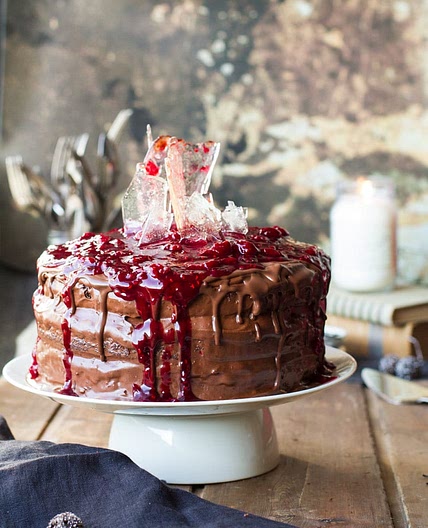 Dracula's Cherry Chocolate Cake (Black Forest Cake)