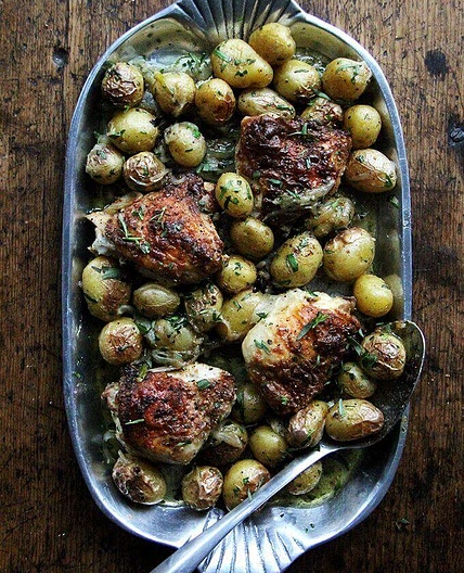 One-Pan Chicken with Potatoes & Tarragon