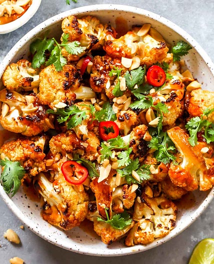 Asian BBQ Roasted Cauliflower