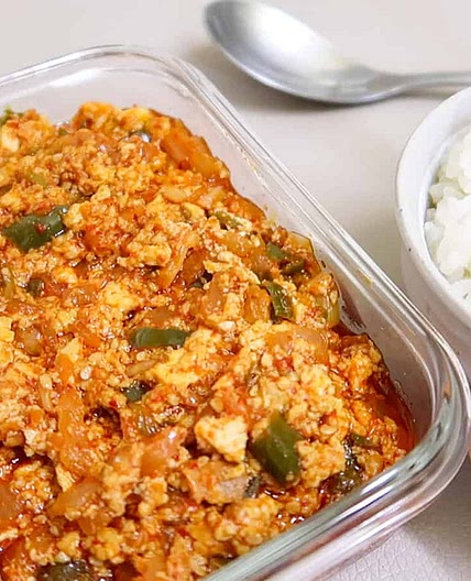 Korean Smashed Tofu - Addictive Banchan!