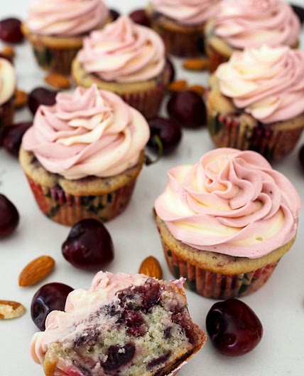 Cherry Almond Cupcakes