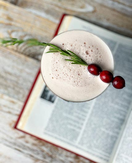 Cranberry Boston Sour Bourbon Cocktail