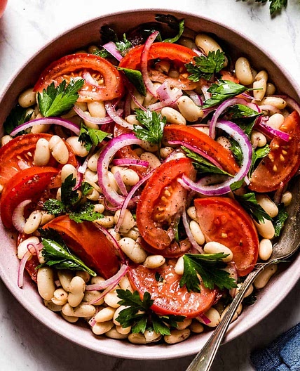 Piyaz - Turkish White Bean Salad Recipe