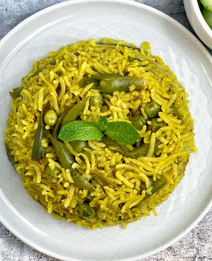 Instant Pot Mint Rice (Pudina Pulao)
