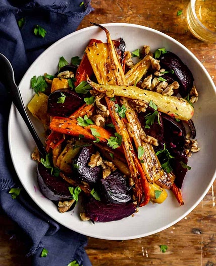 Roasted Beets & Carrots with Toasted Cumin Vinaigrette