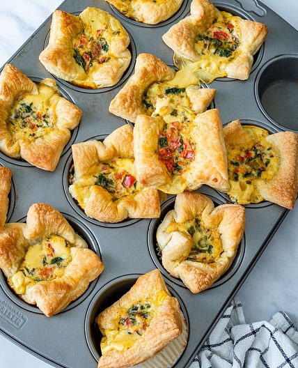Puff Pastry Mini Quiches Recipe