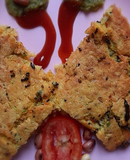 बेक्ड हांडवो (Baked handvo recipe in hindi)