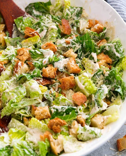 Caesar Salad and Homemade Caesar Salad Dressing