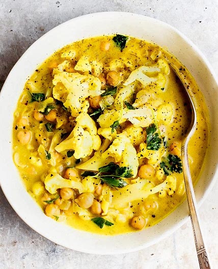 Golden Cauliflower Stew with Chickpeas