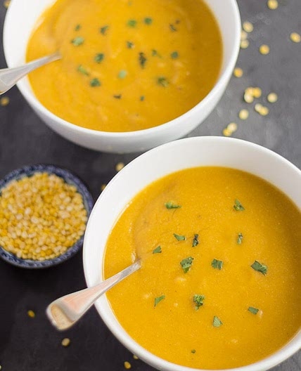 Carrot Ginger and Mung Bean Soup