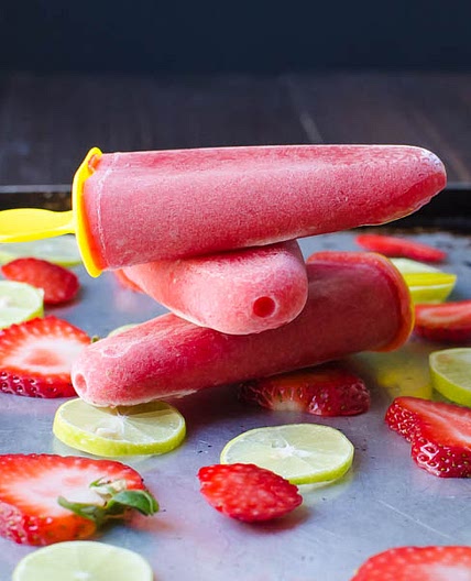 strawberry margarita ice pops