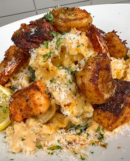 Cajun Shrimp Pasta with Salmon