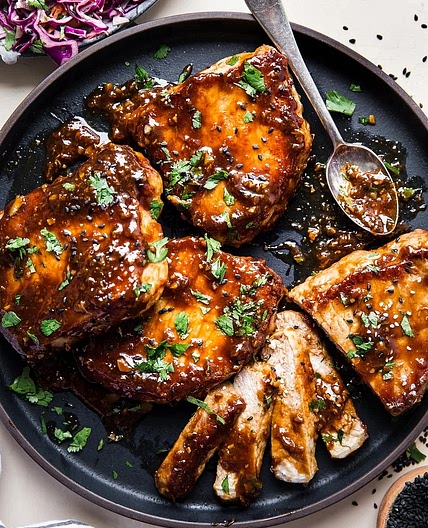 Baked Hoisin Glazed Pork Chops