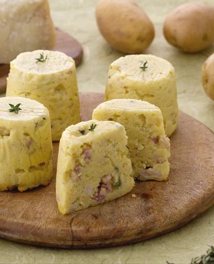 Flan di patate pancetta e timo