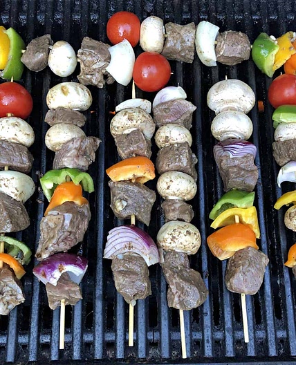 Beef Kabobs in the Oven or Grill