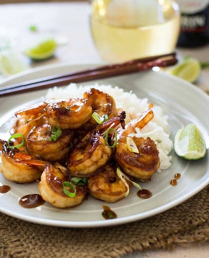 Teriyaki Grilled Prawns
