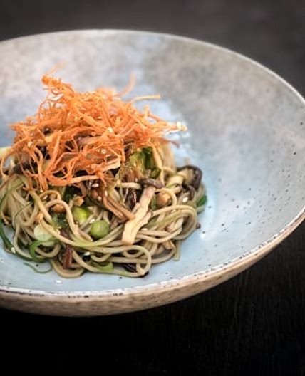 Vegan Soba Noodle Salad with Yuzu Dressing