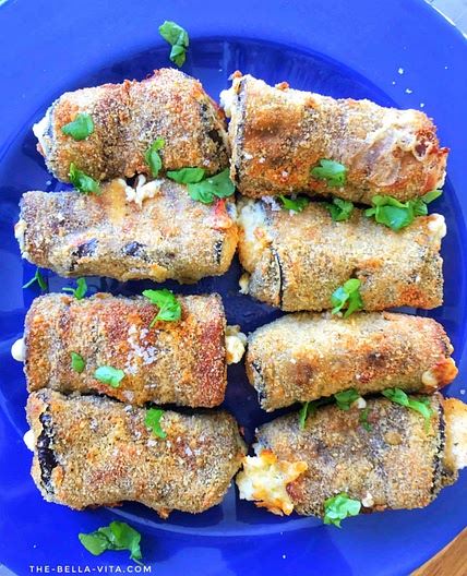 Air Fried Breaded Eggplant Rollatini