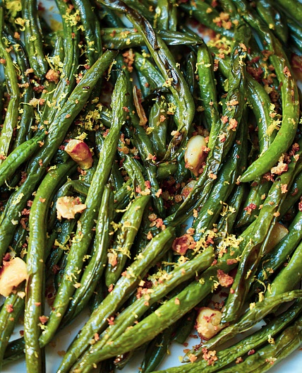 Roasted Green Beans with Garlic and Lemon