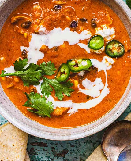 Creamy Chicken Enchilada Soup