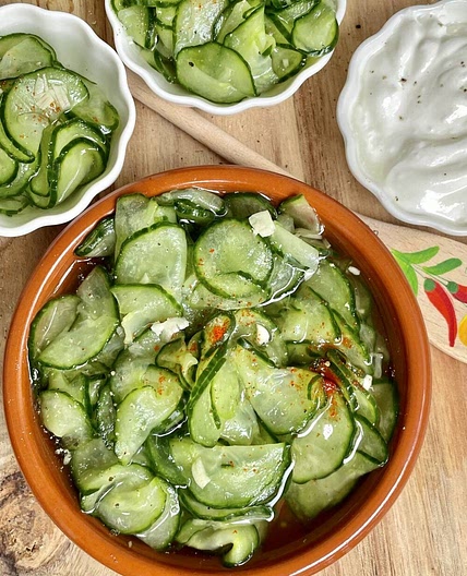Hungarian cucumber salad