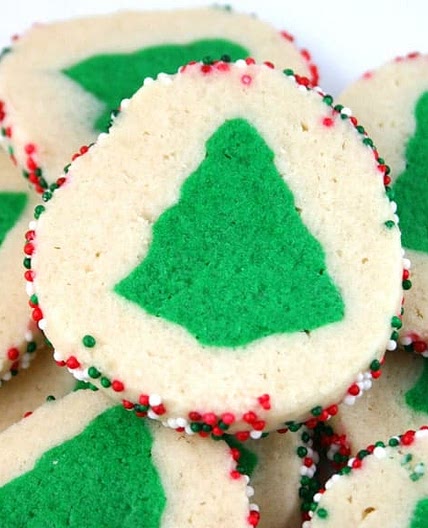 Slice ‘n’ Bake Christmas Tree Cookies